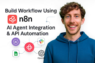 build workflow using n8n ai agent integration API automation