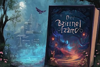 do original book covers design digital painted illustration