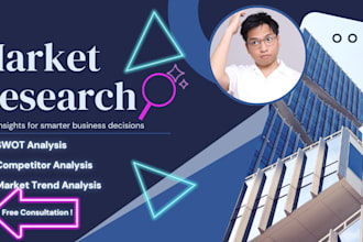 do swot analysis, market research and competitor insights for you
