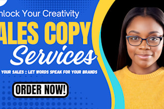 write copywriting for your sales copy, landing page copy and sales funnel