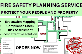 create fire safety plan, fire safety plan, alarm and sprinkler, ,fire hydrant