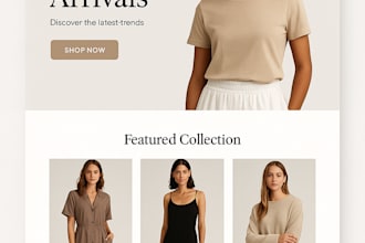 design a modern shopify clothing store that stands out and sells