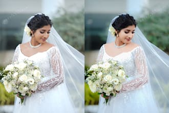 professionally retouch photos and color grade for cinematic results