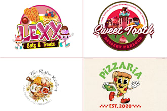 design restaurant, cafe, pizza, BBQ, burger, drink, catering, bar, food logo