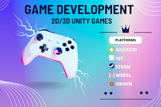 build 2d 3d unity games with multiplayer support