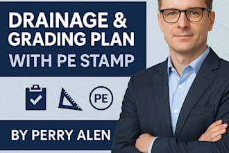provide drainage and grading plans with pe stamp for city permit