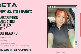 be your trusted beta reader and tanslation expert