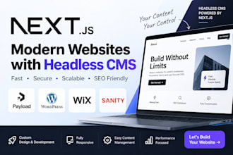 develop nextjs website with headless cms like payload, wordpress, wix, sanity