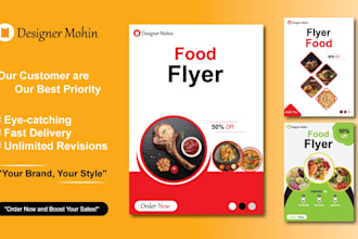 food flyer menu card poster design