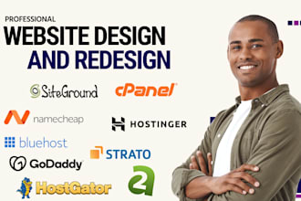 design wordpress website on hostinger siteground bluehost namecheap strato