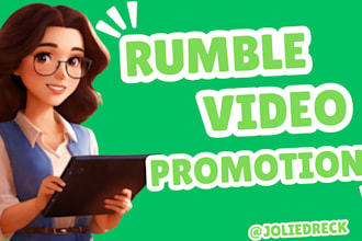 do an engaging, converting  rumble channel promotion, rumble videos monetization