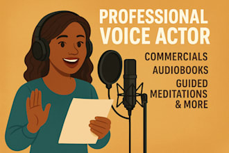 female voice actor for audiobooks, commercials and animation and more