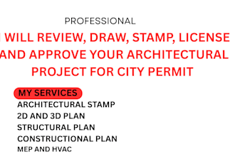do architectutal drawing, hvac and mep, building construction, structural