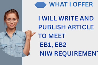 write and publish articles for your eb1, eb2, niw requirements