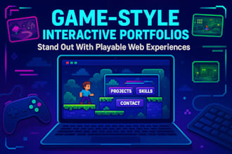 build interactive game style portfolio websites