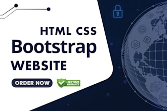 design custom HTML CSS bootstrap website