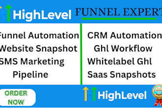 build go high level funnel automation workflow gohighlevel saas snapshot expert