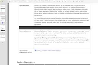 provide expert business analysis and requirements documentation