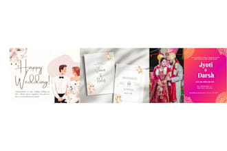 girls vs boy wedding card design birthday card design