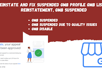 reinstate and fix suspended google my business suspended gmb suspension fix gmb