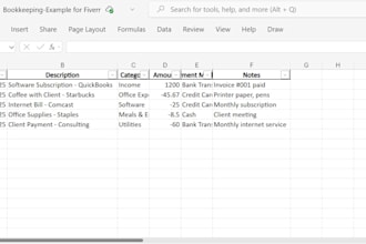 do monthly bookkeeping and financial reports in excel