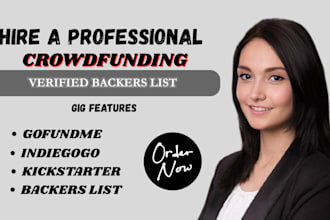 generate active crowdfunding backers list for kickstarter gofundme indiegogo