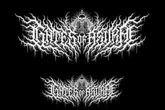 draw metal,hardcore,heavy metal, black metal band logo