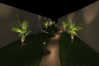 do professional lighting designs for landscape and facades