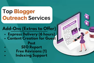 do SEO blogger outreach for guest post backlinks and niche edit link building
