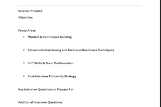 conduct a personalized mock interview with expert feedback