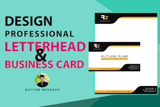design a professional letterhead and business card