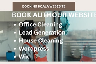booking koala website, book author website, wordpress