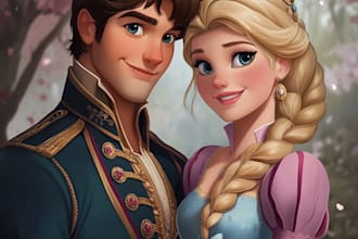 draw you a beautiful portrait in disney cartoon
