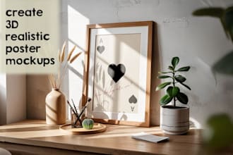 place your artwork or photo into realistic frame mockups