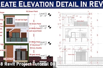 create bim model, floor plan, section, elevation, cad drawing, model in revit