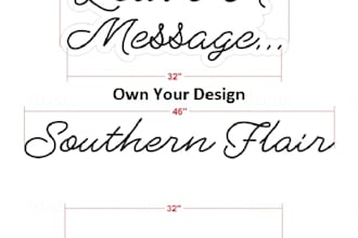 design led neon sign, text, or logo source file for production purpose