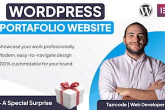 create a personal portfolio website design in wordpress