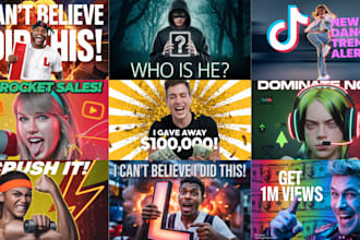 design viral youtube thumbnails with high CTR guarantee