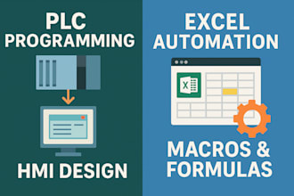 automate tasks in excel using vba and plc, hmi programming