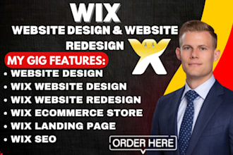 design wix website, redesign ecommerce wix website, wix landing page and wix seo