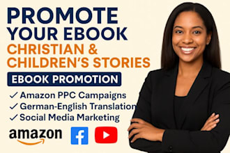 promote ebook christian children book amazon german to english ads ppc campaign