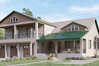 do home realistic exterior rendering elevation visualization walkthrough remodel