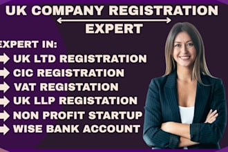 register your UK llp ltd cic vat or non profit with wise bank professionally