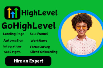 gohighlevel website landing page automation campaign client onboarding
