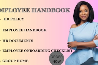 write a custom employee handbook, HR policy manual for your business