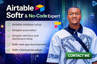 be your airtable, airtable automation, database interface,  softr webapp, expert