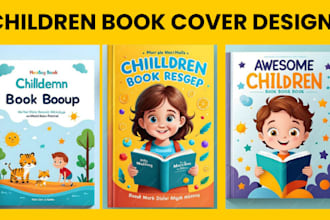 design kids coloring book cover, kids activity book, puzzle book, kid workbook