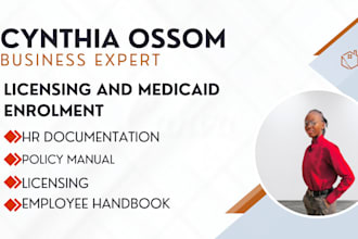 licensing medicaid application HR staffing plan employee handbook alf pch sops