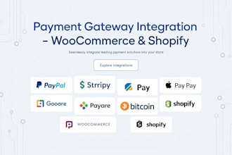 integrate paypal flutterwave stripe apple pay in woocommerce or shopify