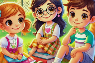 design children book illustrations, kids book and storybook